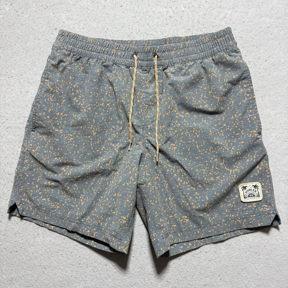 Howler Brothers Shorts Men’s Small Multicolor Camo Print Boardshorts Swim Trunks